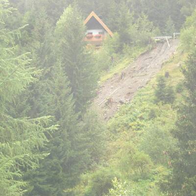 Murenabgang in Krems (Bez. Spittal/Drau)