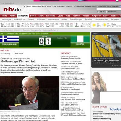 Dichands Tod in den Medien