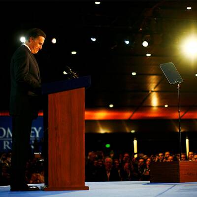 Mitt Romney gesteht seine Niederlage ein 