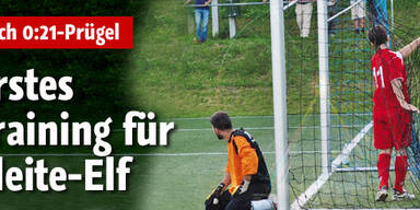 Erstes Training für Pleite-Elf