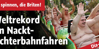 Weltrekord im Nackt-Achterbahnfahren