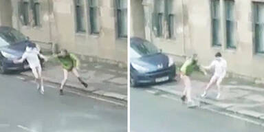 Internet lacht über flüchtende nackte Männer