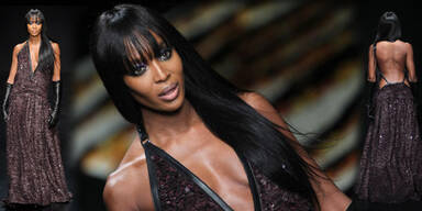 Cavalli &uuml;berrascht mit Naomi Campbell