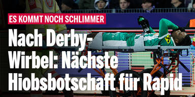 Nächste Hiobsbotschaft für Rapid