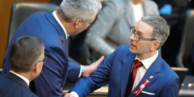 Karl Nehammer (&Ouml;VP) und Herbert Kickl (FP&Ouml;), Konstituierende Sitzung