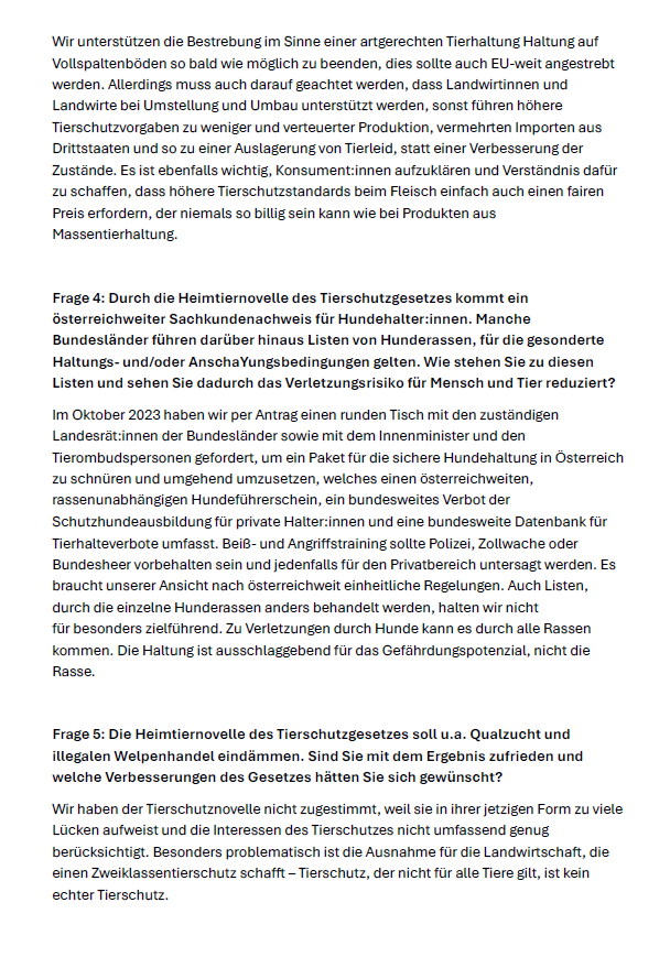 Tiere, Umwelt & Lebensmittel: Der große Parteien-Check zur Nationalratswahl 2024