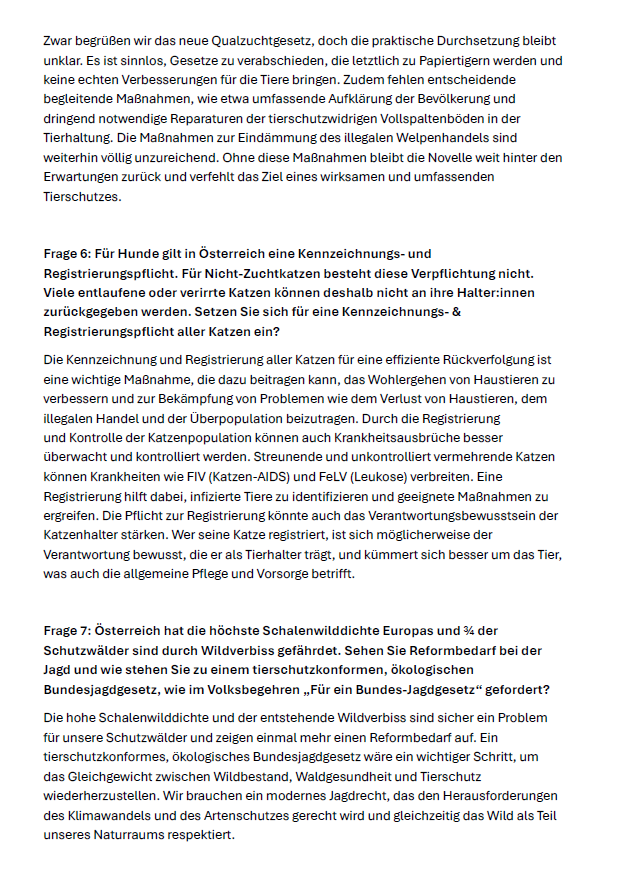 Tiere, Umwelt & Lebensmittel: Der große Parteien-Check zur Nationalratswahl 2024