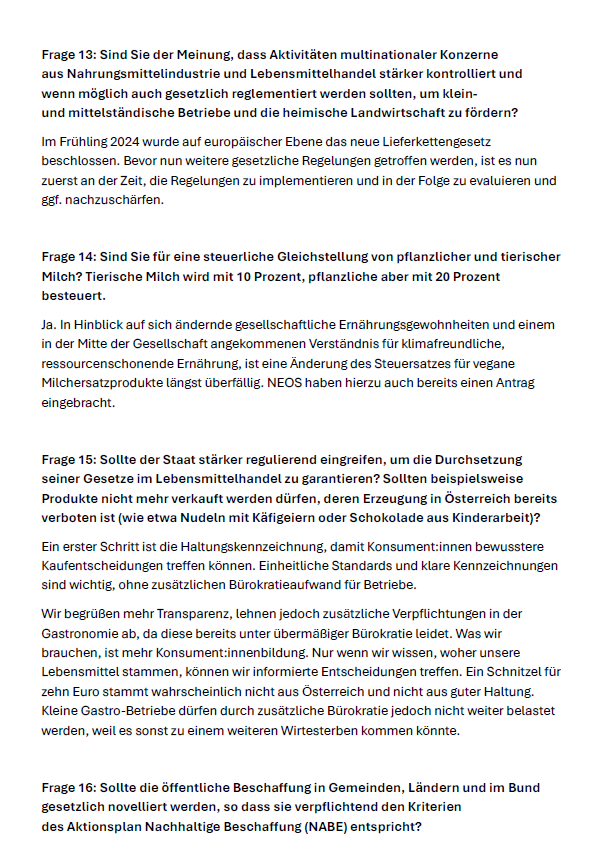 Tiere, Umwelt & Lebensmittel: Der große Parteien-Check zur Nationalratswahl 2024