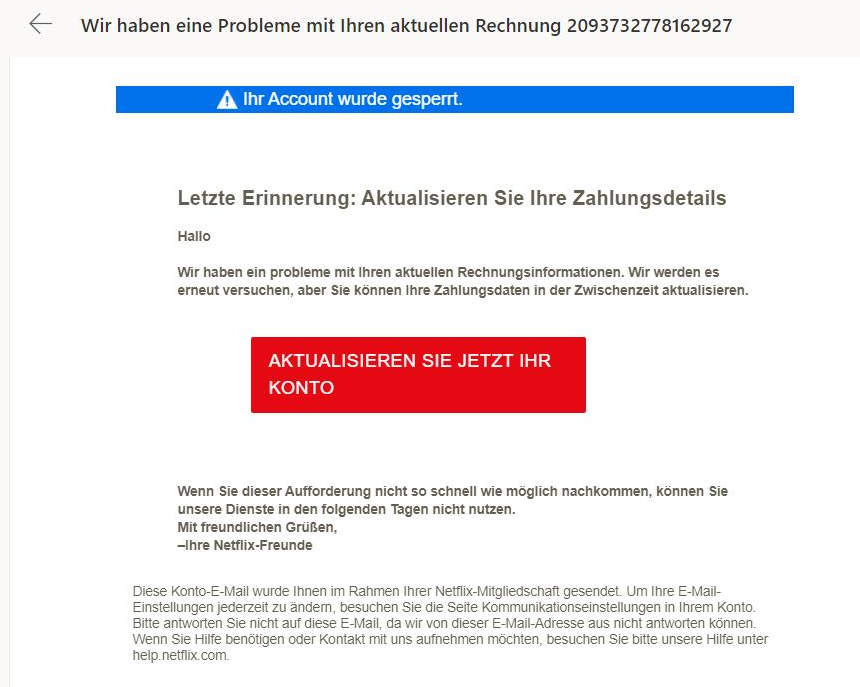 Achtung: Mega-Abzocke mit Netflix