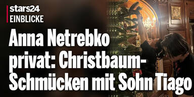Anna Netrebko privat: Christbaum-Schmücken mit Sohn Tiago