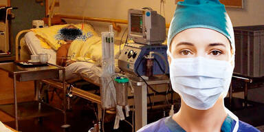 ''Sterbende liegen auf Gangbetten''