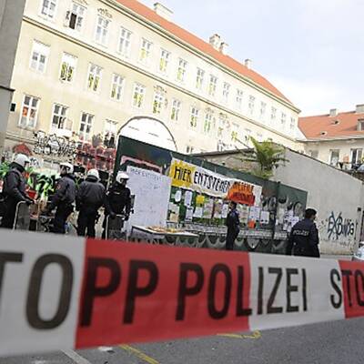 Besetztes Haus in Wien wird geräumt