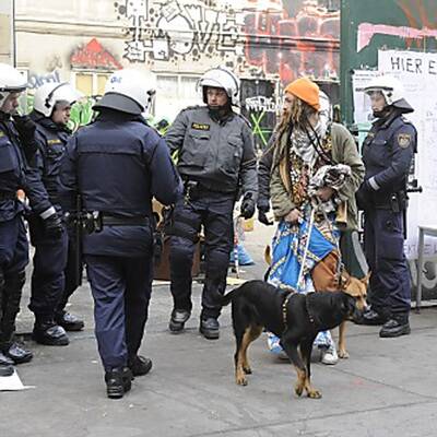 Besetztes Haus in Wien wird geräumt