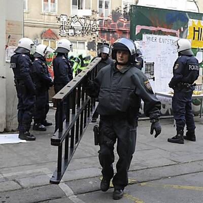 Besetztes Haus in Wien wird geräumt