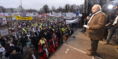 40.000 Beamte blockierten Wiener City