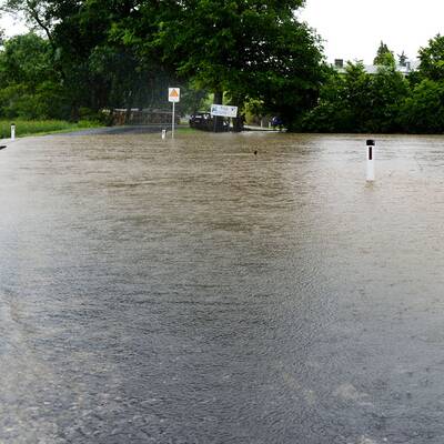 Starkregen überflutet Österreich