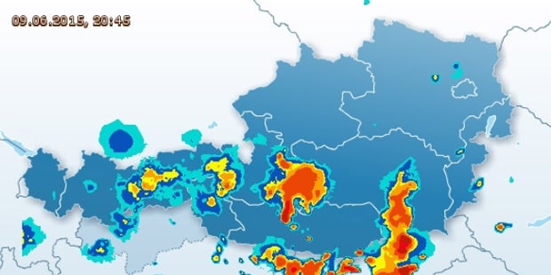 Unwetter-Alarm in Süd- und Ostösterreich