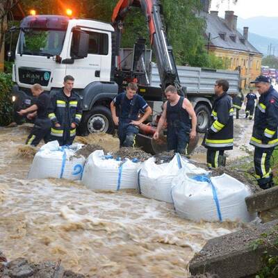 Hochwasser in Brixen im Thale 