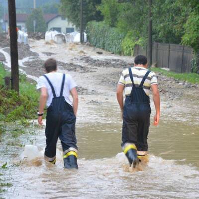 Hochwasser in Brixen im Thale 