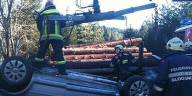 Gloggnitz Unfall Feuerwehr