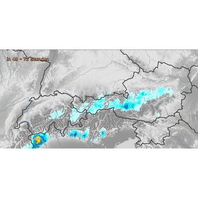 Neuschneevorhersage für Montag
