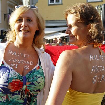 Neuwahl-Demo in Kärnten