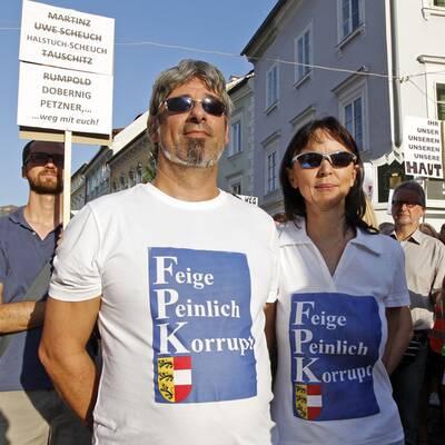 Neuwahl-Demo in Kärnten