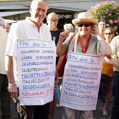 Neuwahl-Demo in Kärnten