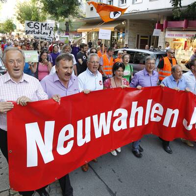 Neuwahl-Demo in Kärnten