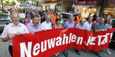 Neuwahl-Demo in Kärnten