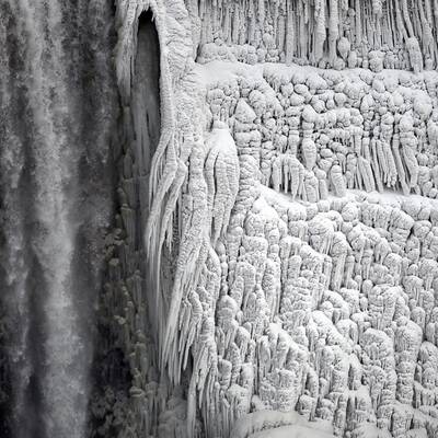 Polar-Kälte in den USA. Auch die berühmte Touristenattraktion ist zu Eis erstarrt.