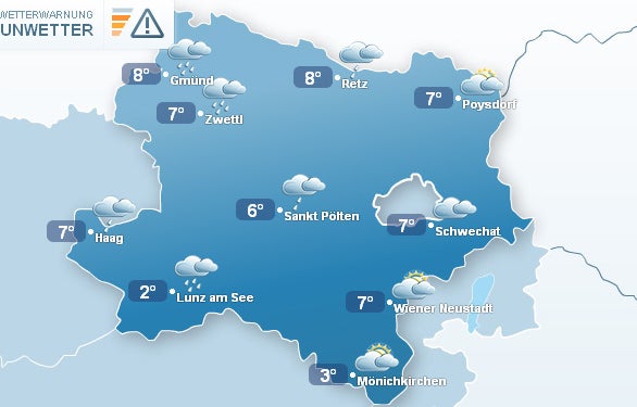 Kälteeinbruch in Ostösterreich