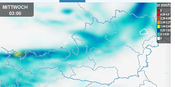 Schneefallgrenze sinkt in der Nacht