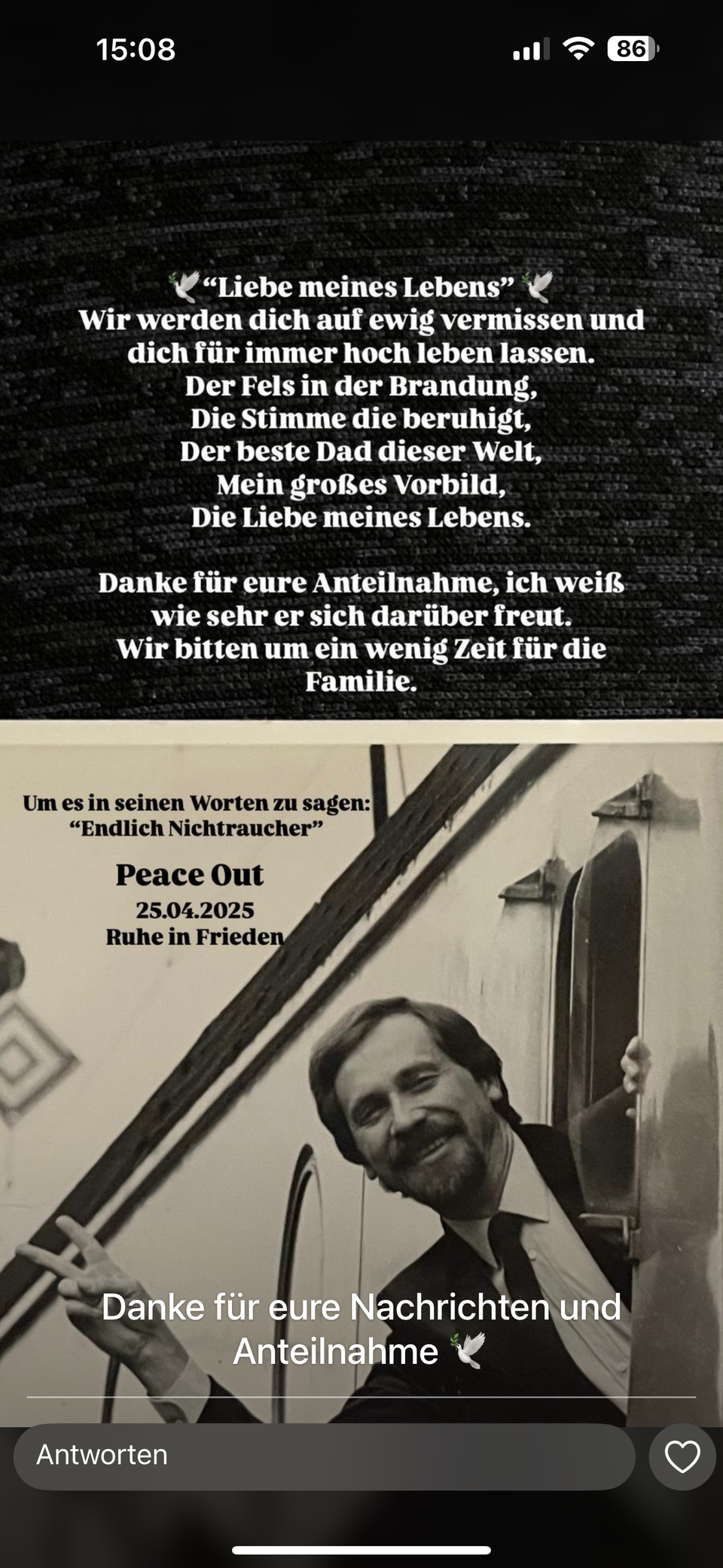 Rebecca nimmt in einer Story Abschied.