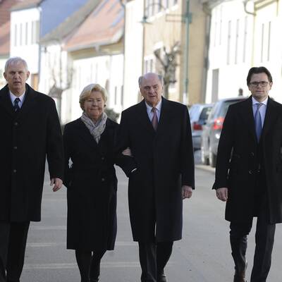 Am Nachmittag zeigt sich Pröll ganz entspannt