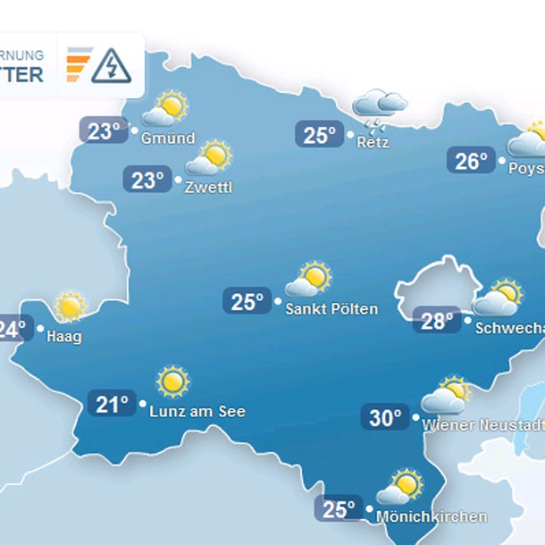 Heftige Gewitter in Österreich