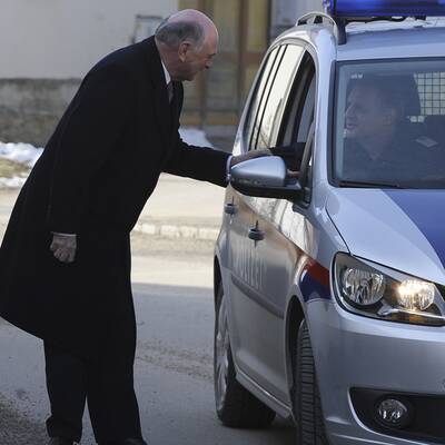 Am Nachmittag zeigt sich Pröll ganz entspannt