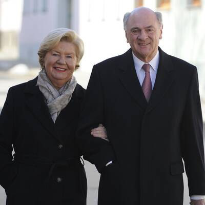 Am Nachmittag zeigt sich Pröll ganz entspannt