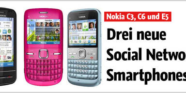 Drei neue Web 2.0-Handys von Nokia