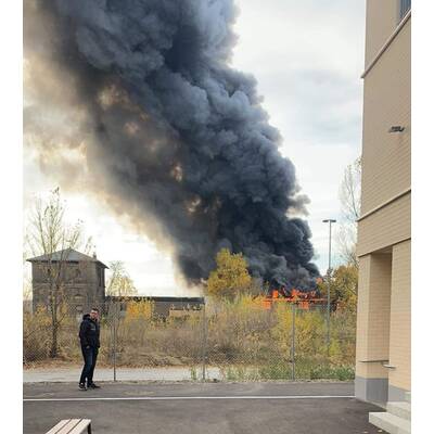 Großbrand in der Nordbahnhalle
