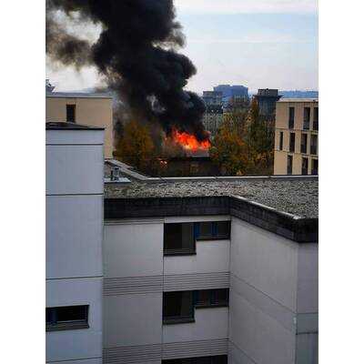 Großbrand in der Nordbahnhalle