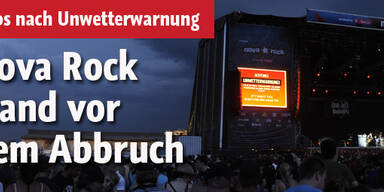Unwetter: Nova Rock stand vor Abbruch