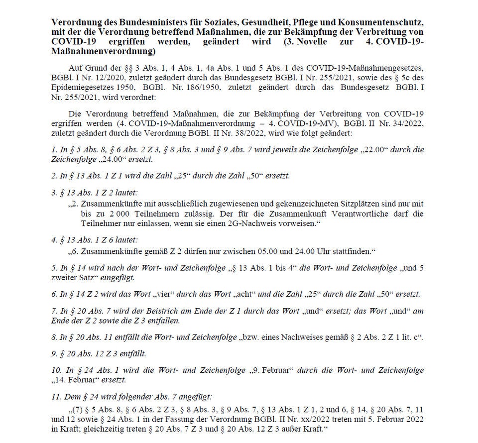 Neue Corona-Verordnung liegt vor