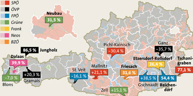 Das sind die Hochburgen der Parteien