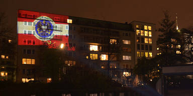 Anti-NSA-Aktion mit Österreich-Flagge
