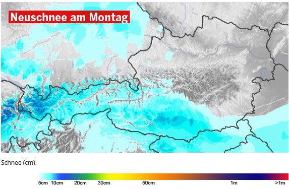 Schnee kommt bis nach Wien
