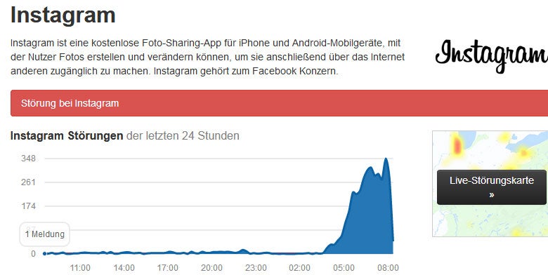 Massive Probleme bei Instagram