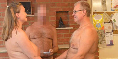 Wie Nudisten heiraten - teures Hochzeitskleid gespart