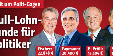 Null-Lohnrunde:
Streit um Polit-Gagen