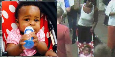 Mutter l&auml;sst Baby in U-Bahn-Station zur&uuml;ck